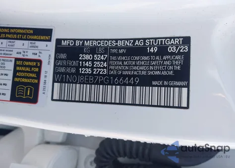 2023 Mercedes-Benz Glc 300 4Matic Coupe from USA, damaged, VIN W1N0J8EB7PG166449